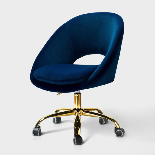 14 Karat Home Yellow Contemporary Ergonomic Adjustable Height Swivel Polyester Task Chair | Chm6075o-Yellow